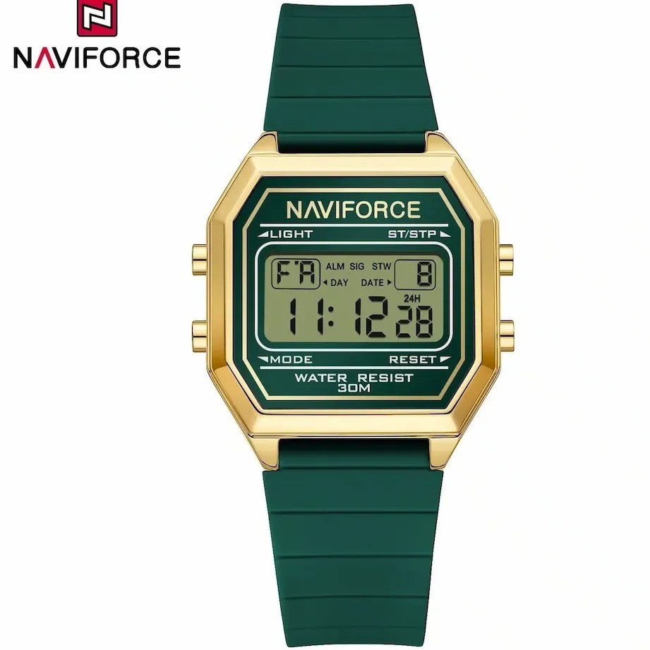 ساعت مچی اورجینال زنانه ناوی فورس|Naviforce|نوی فورس|نیوی فورس طلایی | سبز یشمی تیره| سبز یشمی تیره| کد رفرنس NF5063T G/GN/GN