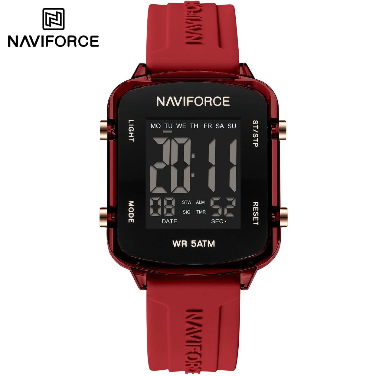 ساعت مچی اورجینال یونیسکس-اسپرت ناوی فورس|Naviforce|نوی فورس|نیوی فورس قرمز | قرمز| مشکی| کد رفرنس NF7120 R/R