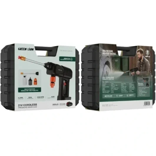 کارواش شارژی تفنگی گرین لاین مدل Green Lion Cordless Pressure Wash Gun CX14۰