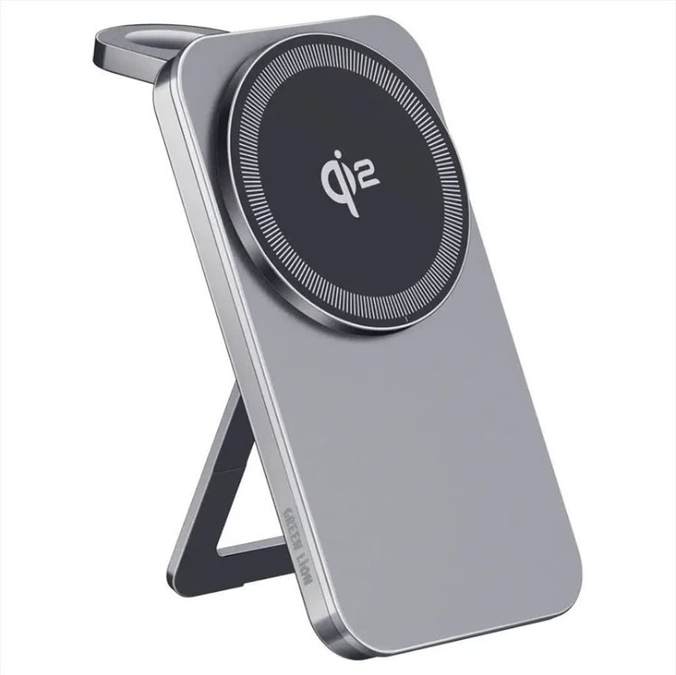 شارژر بیسیم Magstand Duo Qi2 گرین لاین