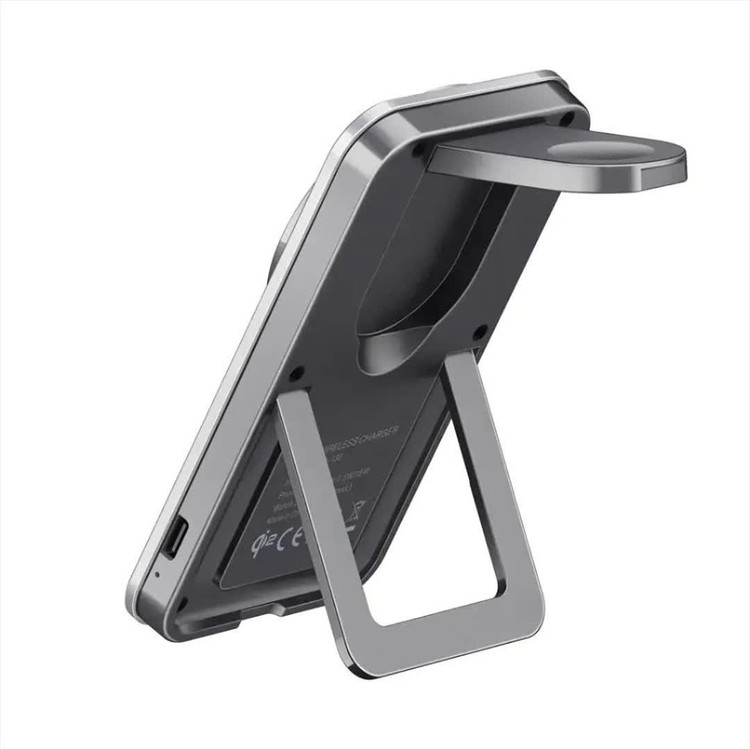 شارژر بیسیم Magstand Duo Qi2 گرین لاین