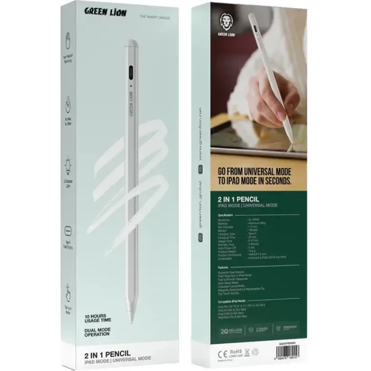 قلم هوشمند 2 در 1 گرین لاین | Green Lion 2in1 Smart Stylus