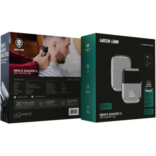 ماشین اصلاح Green Lion Men's Shaver X | اصلاحی سریع، دقیق و حرفهای