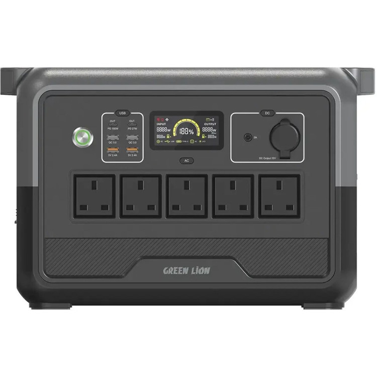 پاور استیشن Green Lion PGX1200 | توان ۱۲۰۰ وات، ظرفیت ۳۶۰۰۰ میلیآمپرساعت